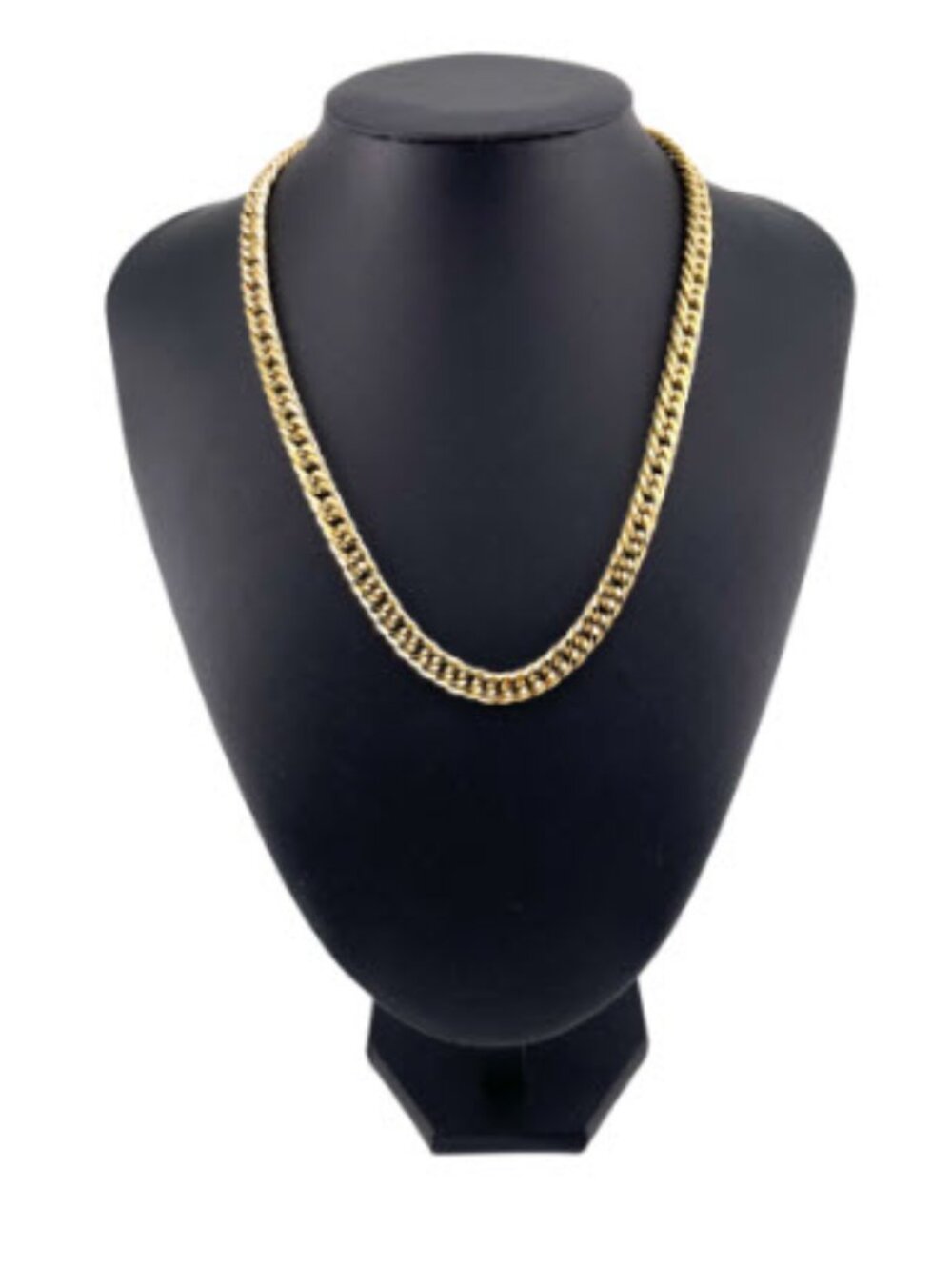 Vintage Mens Miami Cuban Curb Chain Necklace Gold Plated 12mm Thick 18"